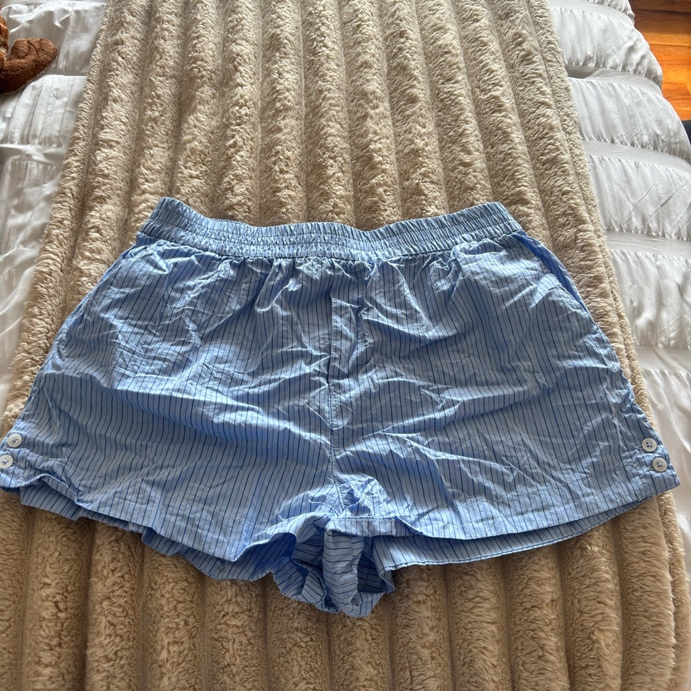 Zara Blue Bermudas Lightweight Casual Shorts